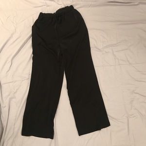 Blanc black satin pants